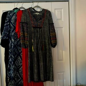 Kaftan dress with long sleeves